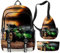 ZKDT Traktor Rucksack 3-teiliges Set,Grosse Kapazität RcksackKinder Schultasche für Jungen Und Mädchen Schulgeschenk (A2(30 x 18x 44cm),Traktor)