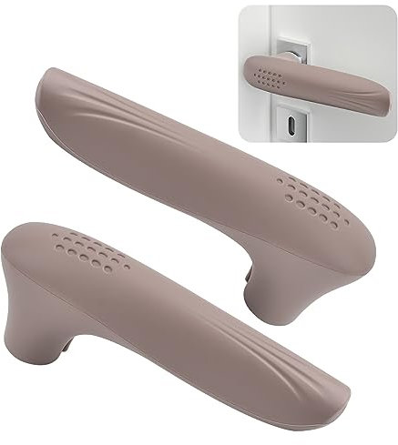 UFURMATE Lot de 2 housses de poignée de porte mates antistatiques en silicone pour poignées de porte carrées plates