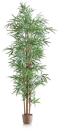 duehome |Planta Artificial Bambú, Planta Decorativa, Planta Sintética de 180 cm de Altura