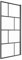 Vente-unique-Pare baignoire pivotant style industriel - 70 x 140 cm - Noir mat - Verre - RIVANON