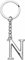 LUODAN Cadeau Femme Homme Porte-clés, Argent A-Z 26 lettre initiale pendentif porte-clés-Cadeaux Sœurs Amitié Collègue Papa Marraine Parrain idées Cadeaux Meilleur Ami Anniversaire (N)