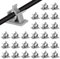 Viaky 30 PCS Cable Clips, Self-Adhesive Wire Organisers, 4 Adjustable Sticky Cable Tidy Clips Management Cable Holder for Car, Homes, Under Desk, Offices, Grey