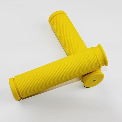 VIAUMBR Fahrradgriffe Fahrrad Griffe Fahrrad Lenkergriffe Stoßfest Rutschfester Gummi 1 Paar für Fahrrad Rennrad MTB Mountainbike Trekking Rad eBike 125mm Gelb