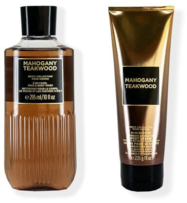 Duschgel und Creme Set von MAHOGANY TEAKWOOD 2 Stk - Original BBW