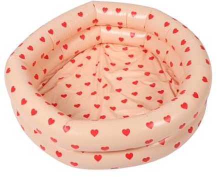 KITANDOVE Kinderbecken Babypool Kinder badewanne kinderplanschbecken Aufblasbares Planschbecken kinderpool Minipool aufblasbares Schwimmbecken Aufblasbadewanne für Kleinkinder PVC Beige