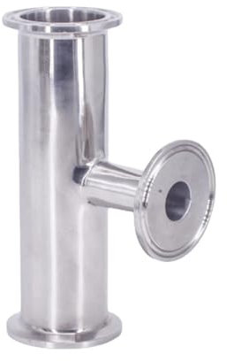 ASLVNEKGOR 19-108mm Pipe OD 1.5 2 2.5 3 3.5 4 Tri Clamp Reducer Tee 3 Ways Pipe Fitting SUS 304 Stainless Steel Homebrew(32MM-19MM-32MM_T TYPE)