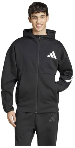 adidas Men's New Z.N.E. Zip-Hoodie Black/White L