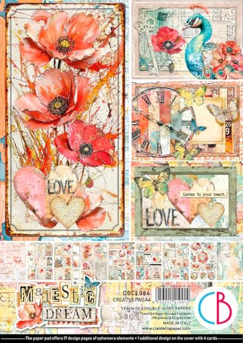 Ciao Bella Papier-Set Majestic Dream Motivpapier A4 Beidseitig bedrucktes, säure- und ligninfreies Material