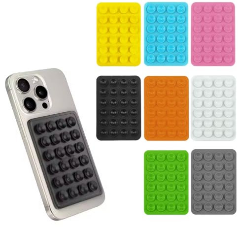 SGERUFZ 8 Pezzi Custodia per Telefono con Ventosa, Supporto per Cellulare in Silicone con Ventose, Compatibile con Tutti i Modelli di Telefono, per Video (Finestra)