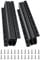 VEVOR Rieles Deslizantes para Cajones Bajo Encimera, Extensión Completa con Cojinetes de Bolas para Debajo de las Escaleras, Carga 117 kg, para Reemplazo de Bricolaje, Negro, 400 x 75 x 55 mm