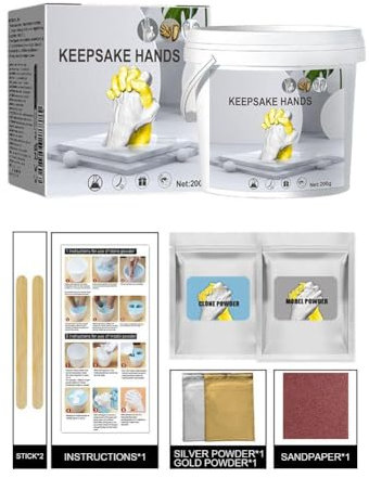 YUYQAQ Home Handguss-Set für Paare oder Familie, Gips Statue Hand Halten Formkit, Geburtstag DIY Geschenke für Sie und Ihn, Andenken Skulptur für 3D Casts