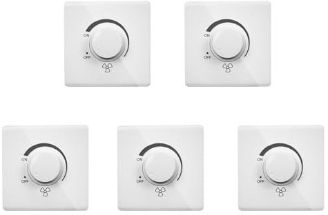 Tuesoa 5X 86 Type Ceiling Fan Adjustment Stepless Speed Controller Wall Switch 220V 10A