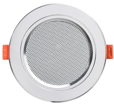 Qusedwey Altavoz de Techo para Baño de 3 Pulgadas y 10 W, de Música Ambiental, de Aluminio Resistente A la Humedad
