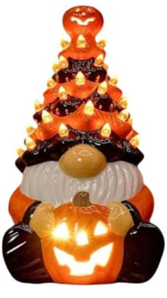 Bosiyrggrl Halloween Dwarf Decoration with Light Dwarf Lamp Halloween Decorations for Indoor Outdoor Decorations