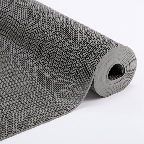 xinzyxx Tapis De Piscine Antidérapant en PVC, Tapis De Sol pour Drainage Extérieur, pour Zone Humide Commerciale, Antidérapant Polyvalent, Facile À Peut Etre Coupé(Gray,1.6m*1m)