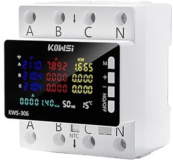KWS-306 Digital Life Wattstundenzähler Stromzähler Smart Dreiphasiger Vierdraht-Führungsschienenzähler Energiezähler(KWS-306WF with)