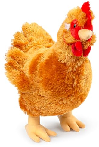 lilizzhoumax Huhn Plüschtier mit verstecktem Ei braune Henne Kuscheltier weiches Geflügelkissen niedliches Küken interaktives kuscheliges Geschenk Heimdekoration für Jungen Mädchen Kinder 30 cm