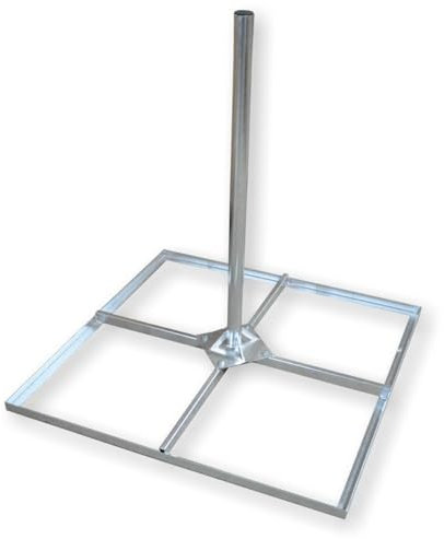 Unitech Flachdachständer 83 x 83 x 113 cm I SAT Ständer aus Stahl feuerverzinkt rostfrei I Plattenständer für Satelliten-Schüssel I Balkonständer für SAT-Antenne I geeignet für 4 Platten