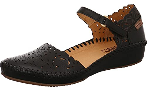 Pikolinos P. Vallarta Damen-Halboffene Schuhe | Aus Leder | Klettverschluss | Mittlerer Absatz | EU-Größe 35–42