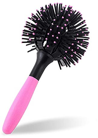 EQLEF Locken Haarbürste Kugelbürste 3D Bomb Locken Hair Brush Kugel Styling Sphärische Massage-Kamm Detangling Hitzebeständige Haare Kämme