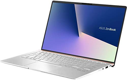 ASUS ZenBook 14 Ultra-Slim Laptop 14” Full HD NanoEdge Bezel, Intel Core I5-8265U, 8GB RAM, 256GB PCIe SSD, Backlit KB, Numberpad, Windows 10 Pro - UX433FA-XH54, Icicle Silver