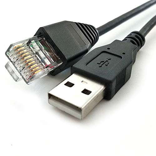 Washinglee 940-0127 Cable for APC UPS 940-0127B 940-127C 940-0127E AP9827 Replacement, USB to RJ50 Console Cable for APC UPS (10 FT/ 3M)