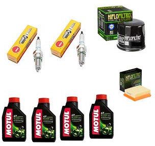 KIT TAGLIANDO CANDELA NGK FILTRO OLIO ARIA HIFLO + OLIO MOTORE MOTUL COMPATIBILE CON BMW R 1150 GS Adventure 2002 2005