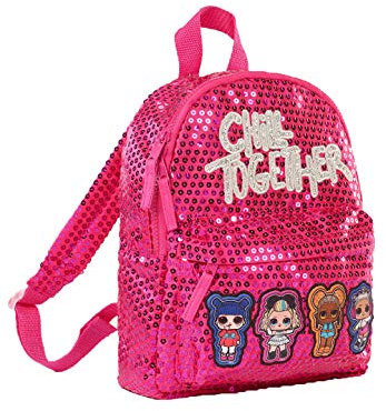 LOL Rucksack L.O.L. Surprise! Mädchen Kinder Glitzer Pailletten Backpack