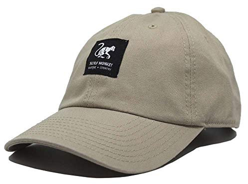 DRESSED IN MUSIC PLAY WITH ME Baseballmütze Classic Surf Monkey® - Dad Cap aus Twill ohne Rahmen, beige, One size