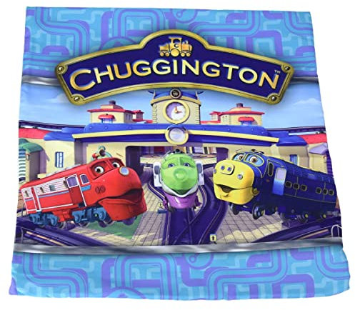 Carbotex Chuggington Kissenbezug Bahnhof Zug 40x40cm Kissen Kuschelkissenbezug blau