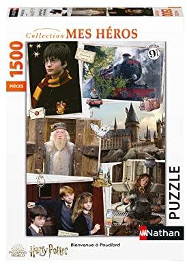 Nathan 87807 Puzzle 1500 Teile - Willkommen zu Hogwarts - Harry Potter - Erwachsene und Kinder ab 14 Jahren - Hochwertiges Puzzle - Kollektion Meine Helden - 87807