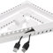 OrgaNice Juego de canaleta de cables de 3,5 m con conectores para gestión de cables y gestión de cables, color blanco