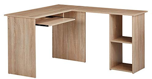 KADIMA DESIGN Schreibtischkombination ITTER: Standregal, Tastaturauszug, Melaminharz-Beschichtung Farbe: Beige