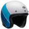 BELL Custom 500 Open-Face Motorradhelm (Riff White/Blue - Small)