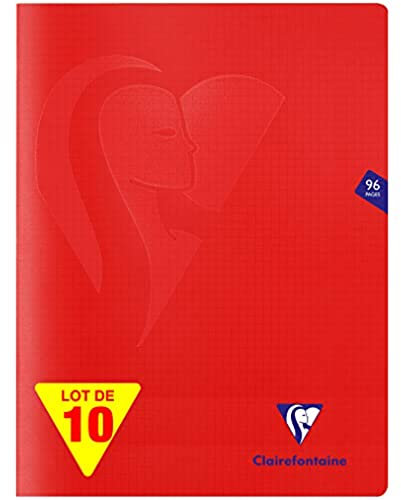 Clairefontaine 343312C Un Cahier Agrafé Mimesys Jaune - 24x32 cm - 48 Pages Petits Carreaux - Papier Blanc 90 g - Couverture Polypro