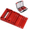 9-teiliges Höhenlehren-Set mit Aufstellblöcken, Präzisions-Aufstellstangen aus Roter Aluminiumlegierung für Fräser- und Tischsägenzubehör, Holzbearbeitungs-Aufbau, Stangen mit Lase