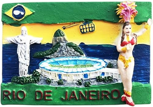 Rio de Janeiro Brasilien Kühlschrankmagnet Kühlschrankmagnet Dekoration Magnet Aufkleber Souvenir Harz Handwerk