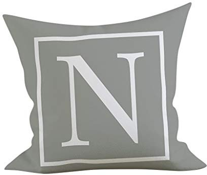 874 Kissenbezug Quadrate cm Englische Alphabete Kissenhülle Moderne Kissenbezüge Gemütliche Dekokissen Kissenhülle Für Sofa Büro Schlafzimmer 45x45 cm