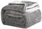 Good Nite Kuscheldecke 200x230cm Grau Fleecedecke Wohndecke Decke Sherpa Sofaüberwurf Couchdecke Warm Winter Weich (Grau, 200x230cm)