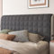 Kopfteilbezug Bett Kopfteil Bezug/Überzug,Weicher Strecken Samtstoff,gepolsterte Bettkopfteil Hussen Dehnbar Waschbar All-Inclusive Staubdichte Schutzhülle ( Color : Dark grey-4 , Size : 180cm(71inch)