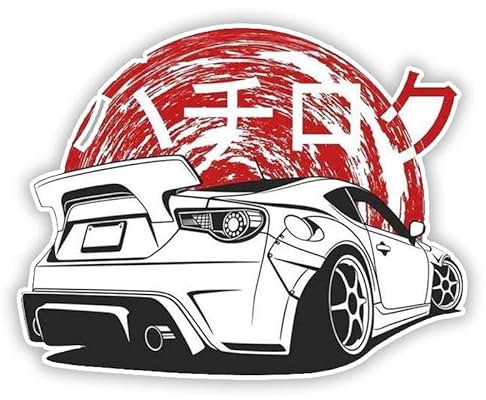 AeRko Persönlichkeit PVC-Aufkleber für AE86 Initiale D Japan wasserdichter Autoaufkleber auf Motorrad Laptop (Größe: 20 cm)