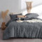 Tospass Boho Bettwäsche 155x220 cm mit Stickerei Grau Getuftet Pom Pom Böhmen Chic Bettwäsche Gewaschene Microfaser Weiche Bettwaren-Sets 1 Bettbezug mit Reißverschluss und 1 Kissenbezug 80x80cm
