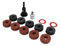 MPM Top Tools Radnabenschleifer-Satz für Stehbolzen, Radmutterbolzen, Bremsscheiben Reinigung, S-WH38R