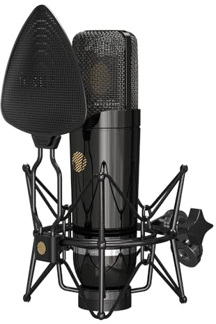 iCON Pro Audio Space 87 Microphone à condensateur avec connecteur XLR-3F, métal, condensateurs WIMA, résistances Fairchild, transformateur Cinemag, 20 Hz–20 kHz, 60 × 60 × 216 mm