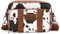 Wrangler Crossbody-Tasche für Damen, Western-Cowgirl, Crossbody-Tasche mit Gitarrengurt, Kuhmuster, Braun