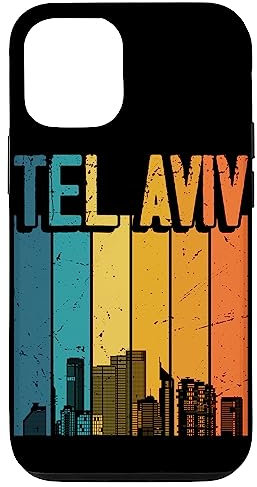 Hülle für iPhone 13 Tel Aviv Israel Retro Vintage Sonnenuntergang Skyline Tel