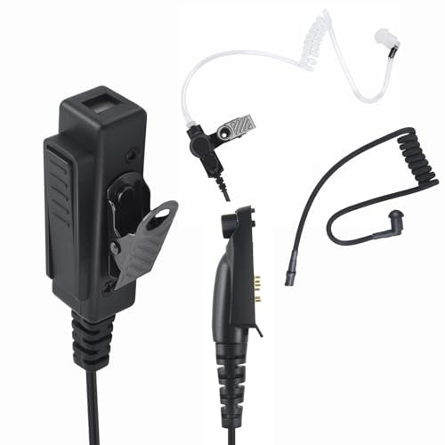 stdgove 6 Pin M5 Walkie Talkie Earpiece Headset Ear Mic Piece Ptt Mic for Motorola Ailunce dmr Ham Radio ha1g hd1 hd-1 gp328plus ex500 for Retivise nr30 rt29 rt29d rb47 rt89 rb23 rt68(Acoustic Tube)