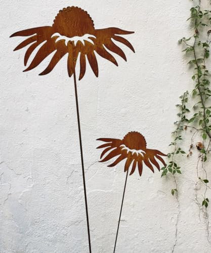 Terma Rost Sonnenhut XXL 110 cm Höhe Sonneblume Gartenstecker rost Gartenfigur groß Metallfigur Garten Blumenstecker dekostecker rostgartendeko rostdeko Gartendeko Metall deko metallstecker edelrost