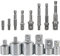 14 Stk Stecknuss Adapter Set, Steckschlüssel Adapter für Ratschen, Nuss Adapter für 1/4 auf 3/8, 3/8 auf 1/4, 3/8 auf 1/2, 1/2 auf 3/8, 1/2 auf 1/4, 1/4 auf 1/2