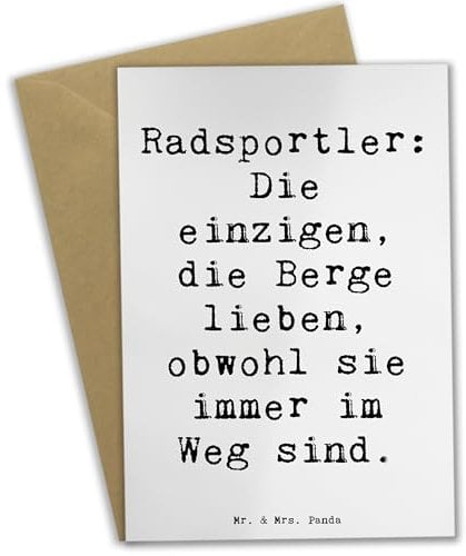 Mr. & Mrs. Panda Grußkarte Spruch Radsport Berge - Geschenk, lieben, Handball, Handgefertigte Produkte, Geschenkideen, Freude, Schwimmen, ler, Frische Luft, Aktivität, Gemeinschaft, Fahrrad Zitate